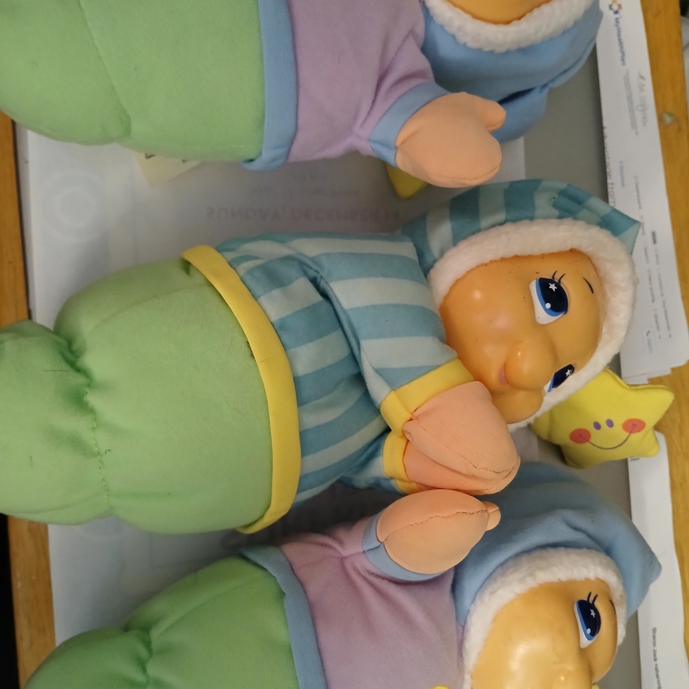Hasbro Plush Baby Doll with Green and Blue Outfit